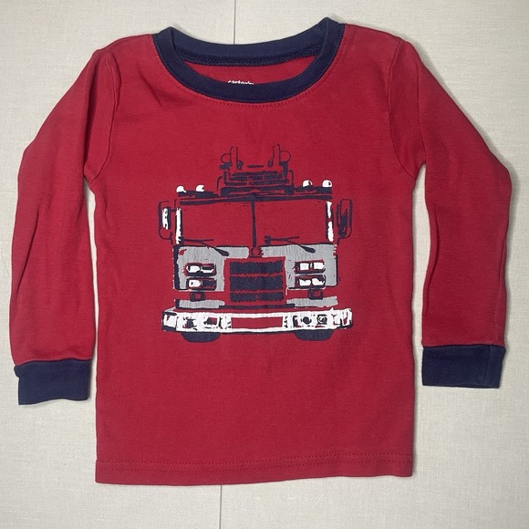 Boy 18M Clothing Bundle – Toy Story Rex Tee, Carter's Firetruck Shirt, Pants 4pc - Picture 4 of 16